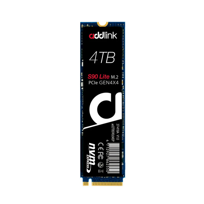 Addlink S90 Lite 4TB M.2 2280 PCIe Gen 4 - 5,000MBs/4,200MBs - مساحة تخزين